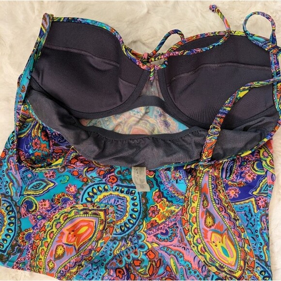 VS Tankini Paisley Floral with push up bra 36 A - Picture 8 of 9